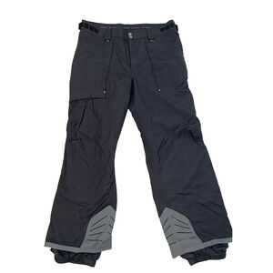 Columbia Titanium Omni Tech Nylon Snow Pants Men XL Black Lined Ski Snowboard